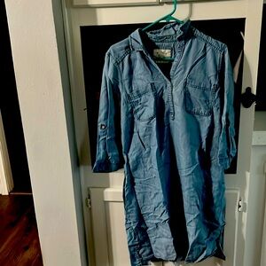 Senoma lg denim can be worn as a long blouse with leggings or a dress